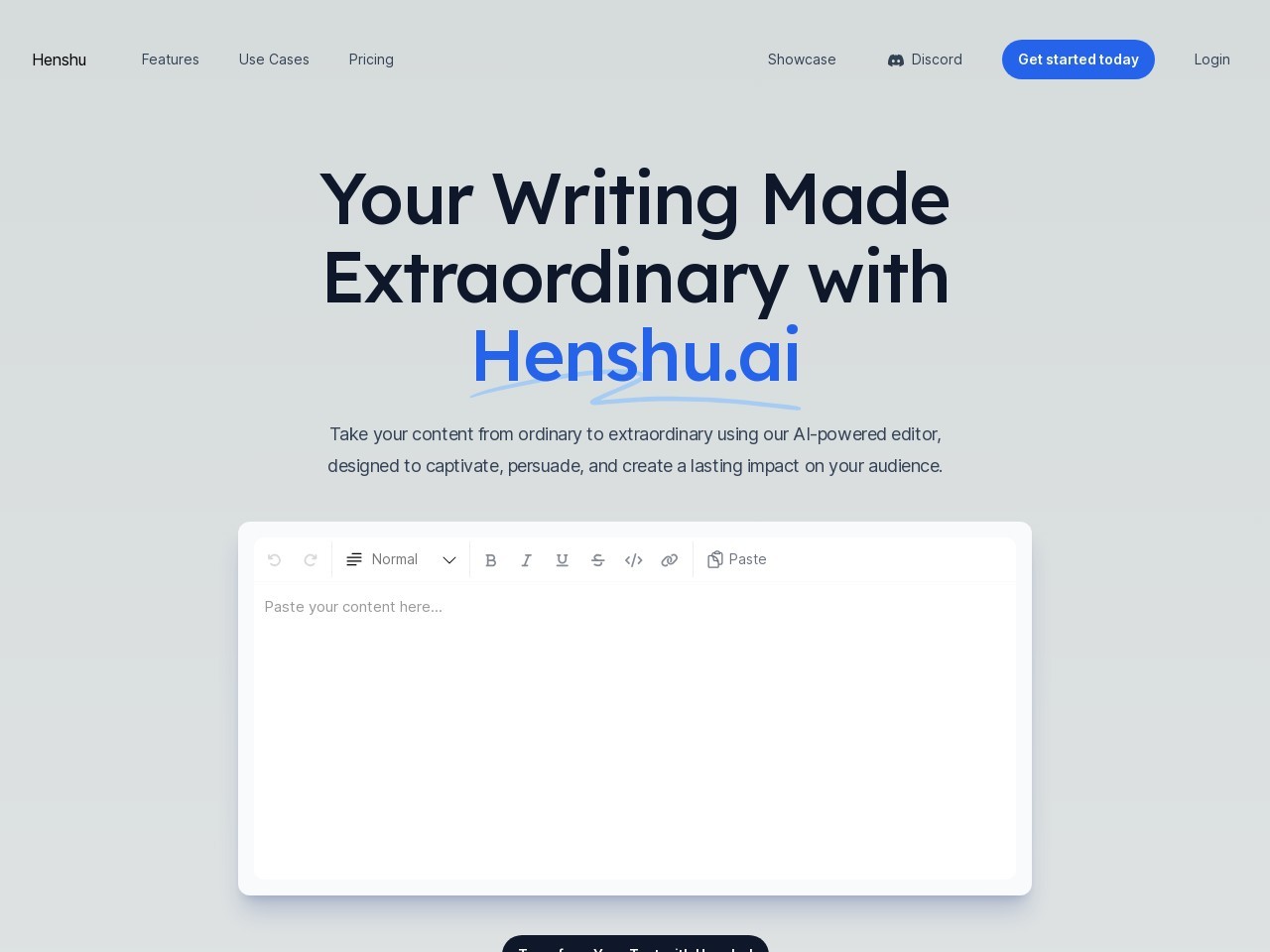 Henshu - Writing Made Extraordinary