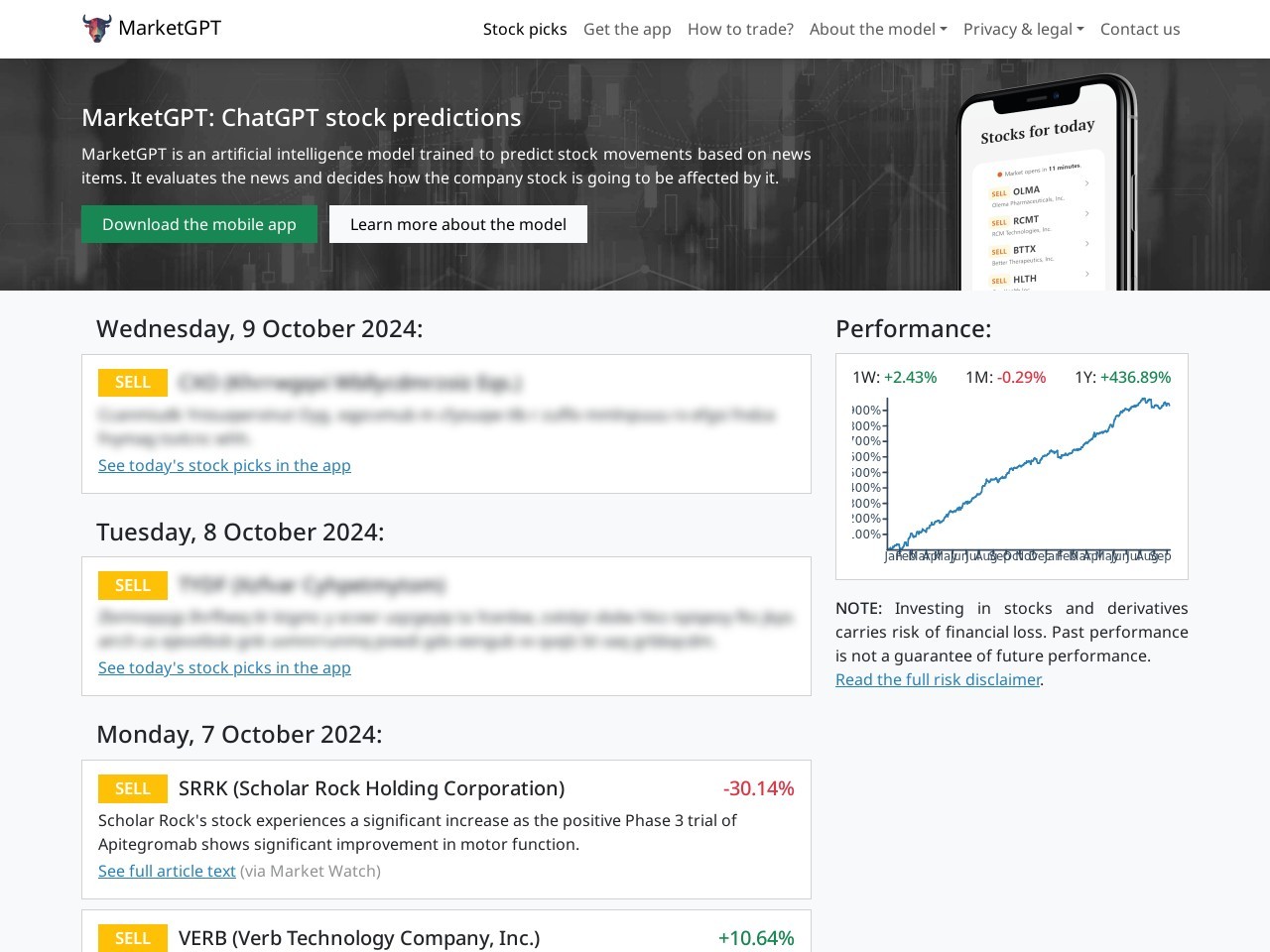 MarketGPT: ChatGPT stock predictions