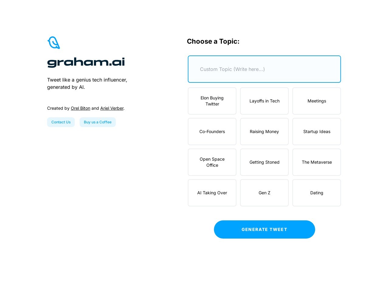 Graham.AI - Tech Tweet Generator