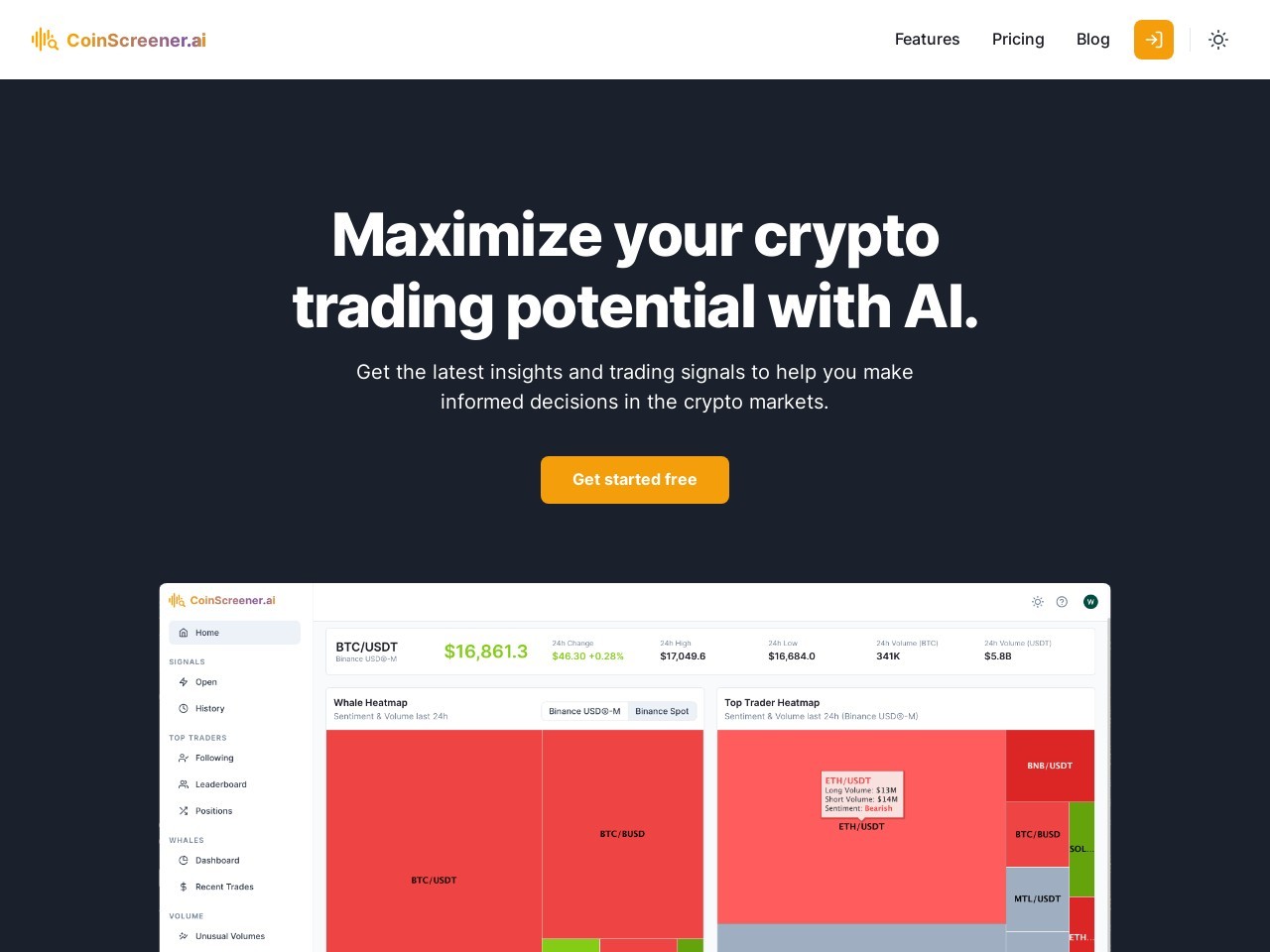 CoinScreener - AI crypto trading signals & insights