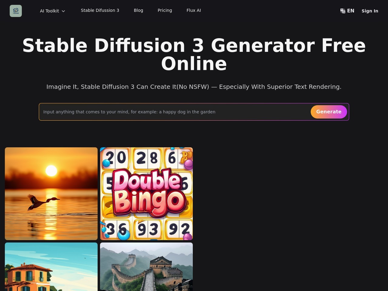 Stable Diffusion 3 Free Online