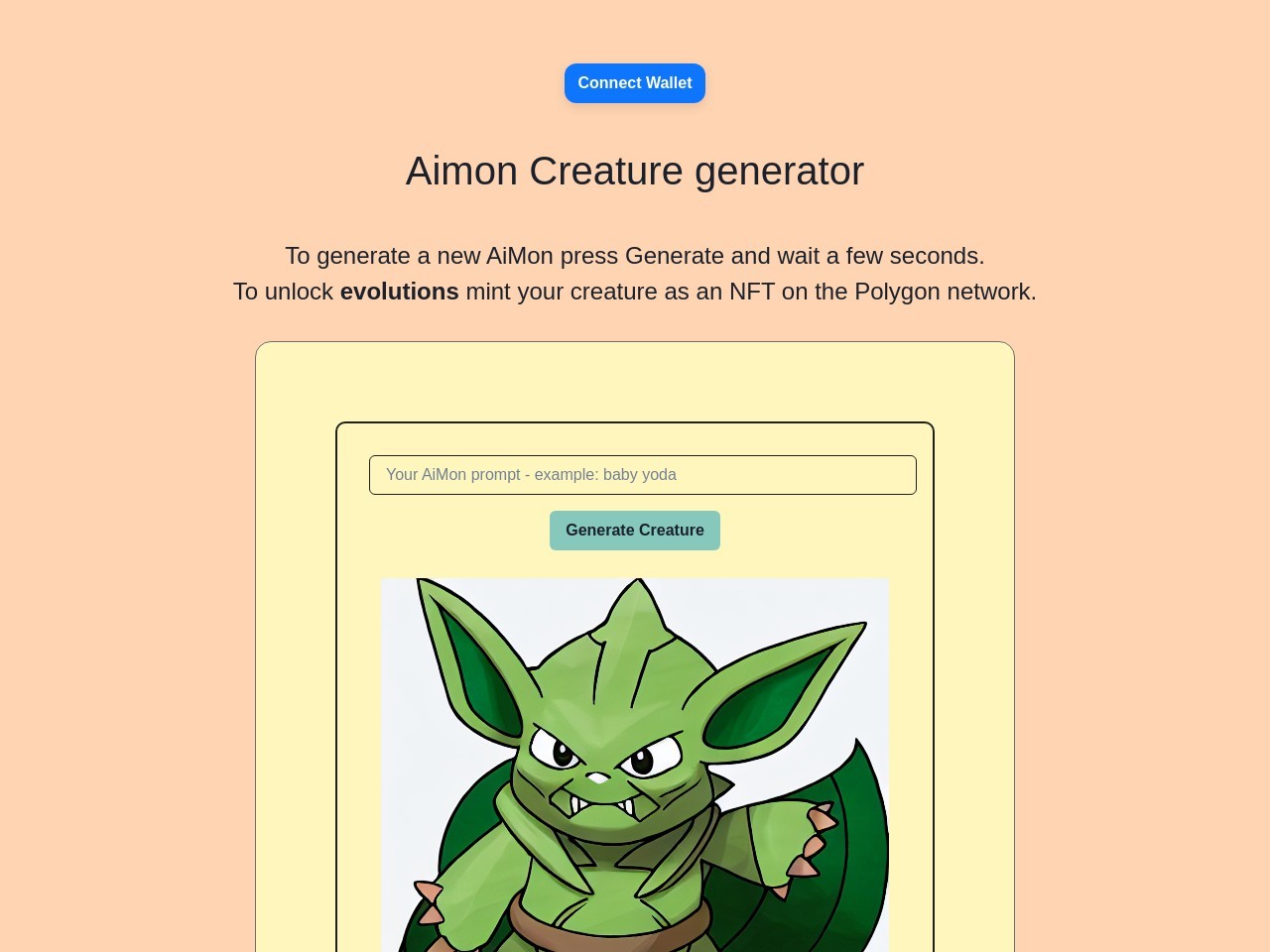 AiMon NFT Generator