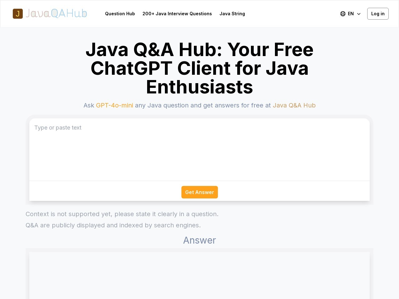 Java Q&A Hub