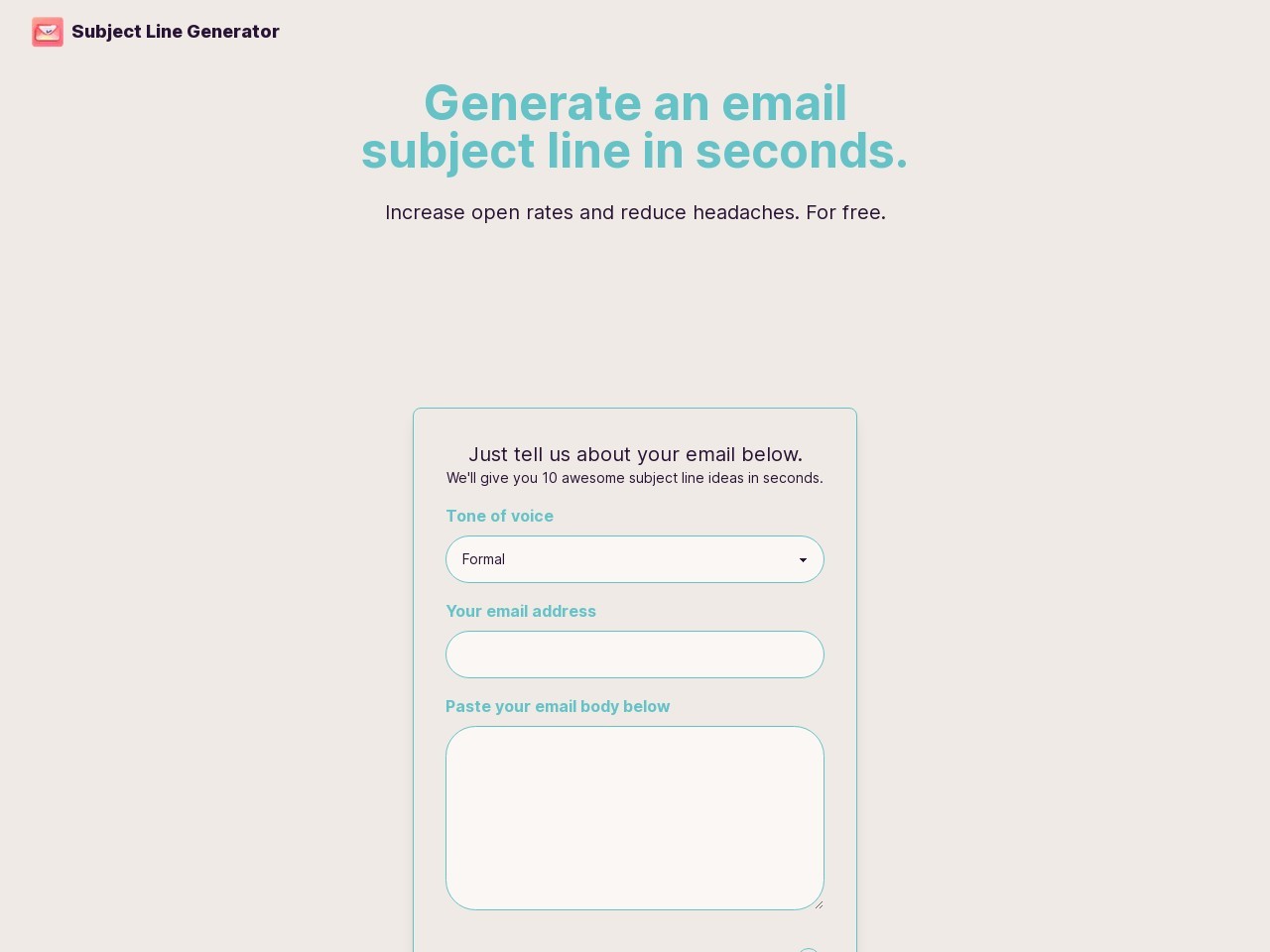 Subject Line Generator