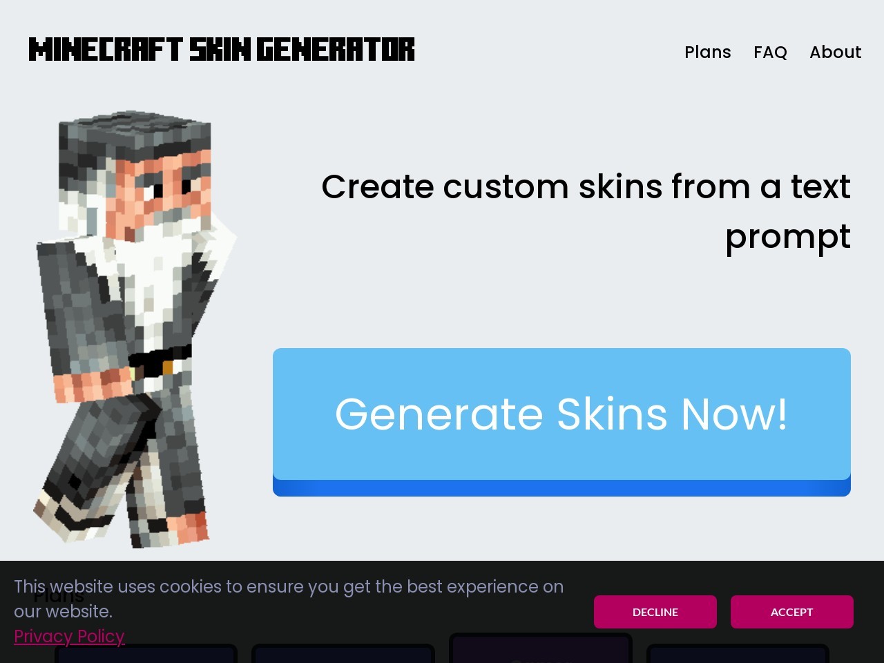 skingenerator.io - A Minecraft Skin Generator