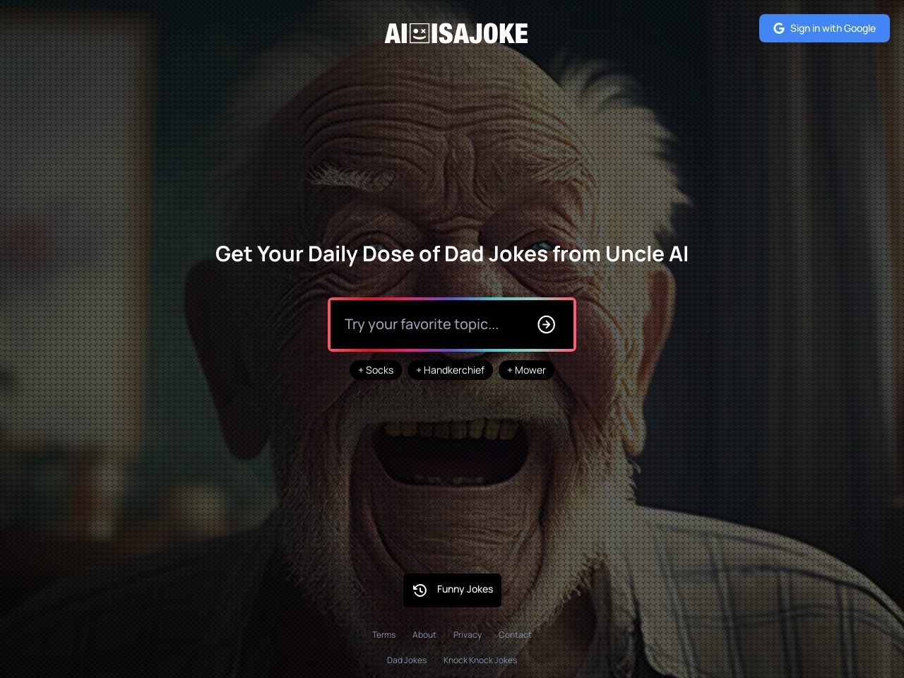 Make Uncle A.I. Crack a Joke For You