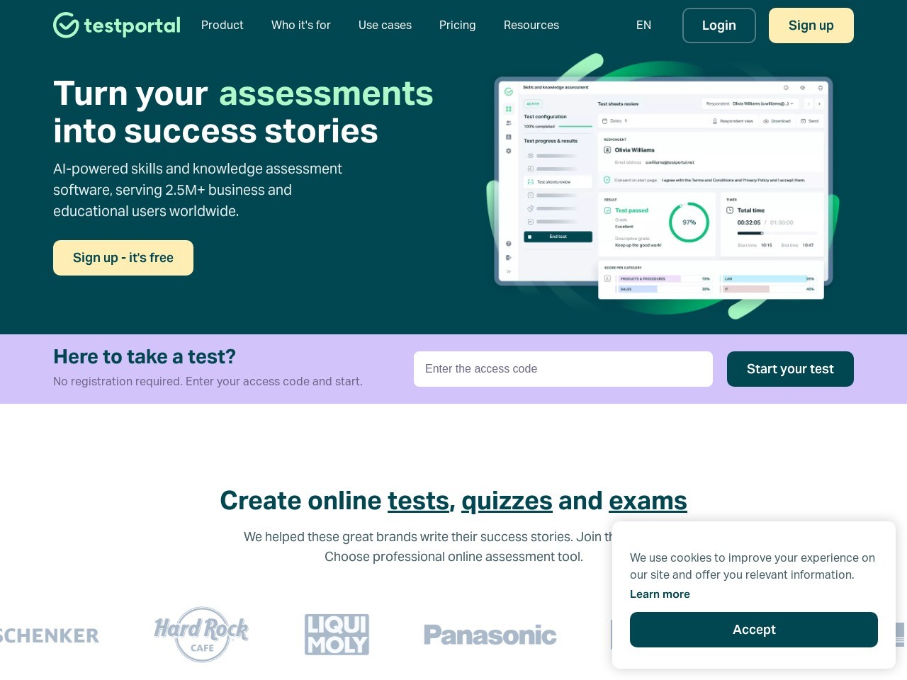 Testportal: Online assessment platform