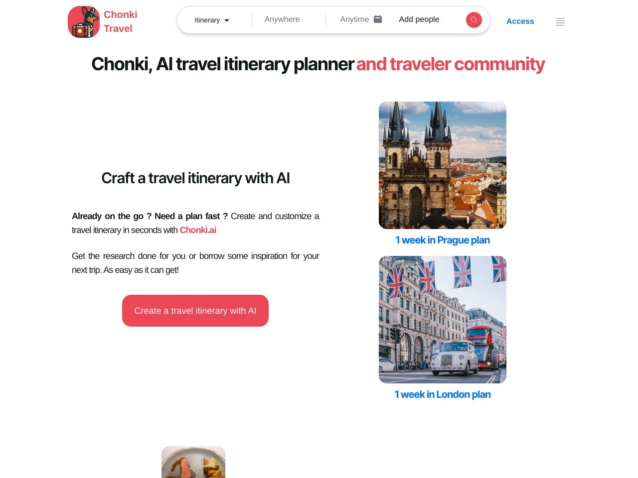 Chonki - Travel community and itinerary planner