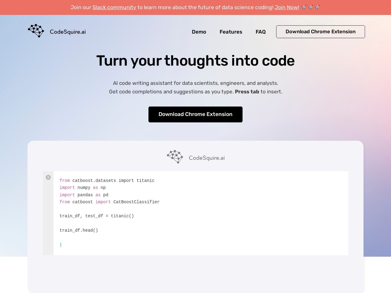 CodeSquire - AI code writing assistant