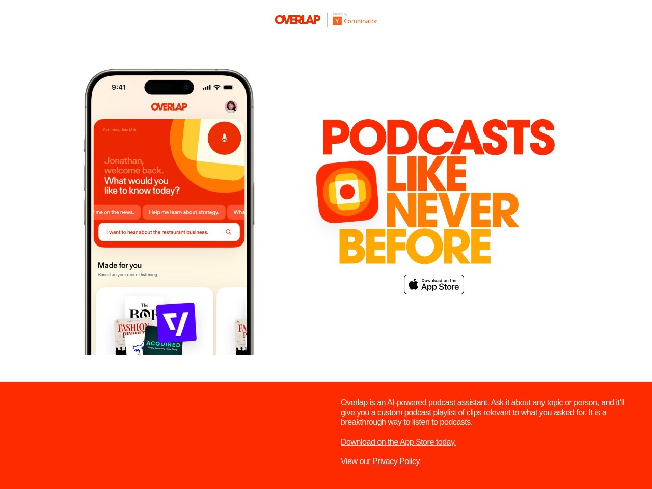 Overlap — AI Podcast App