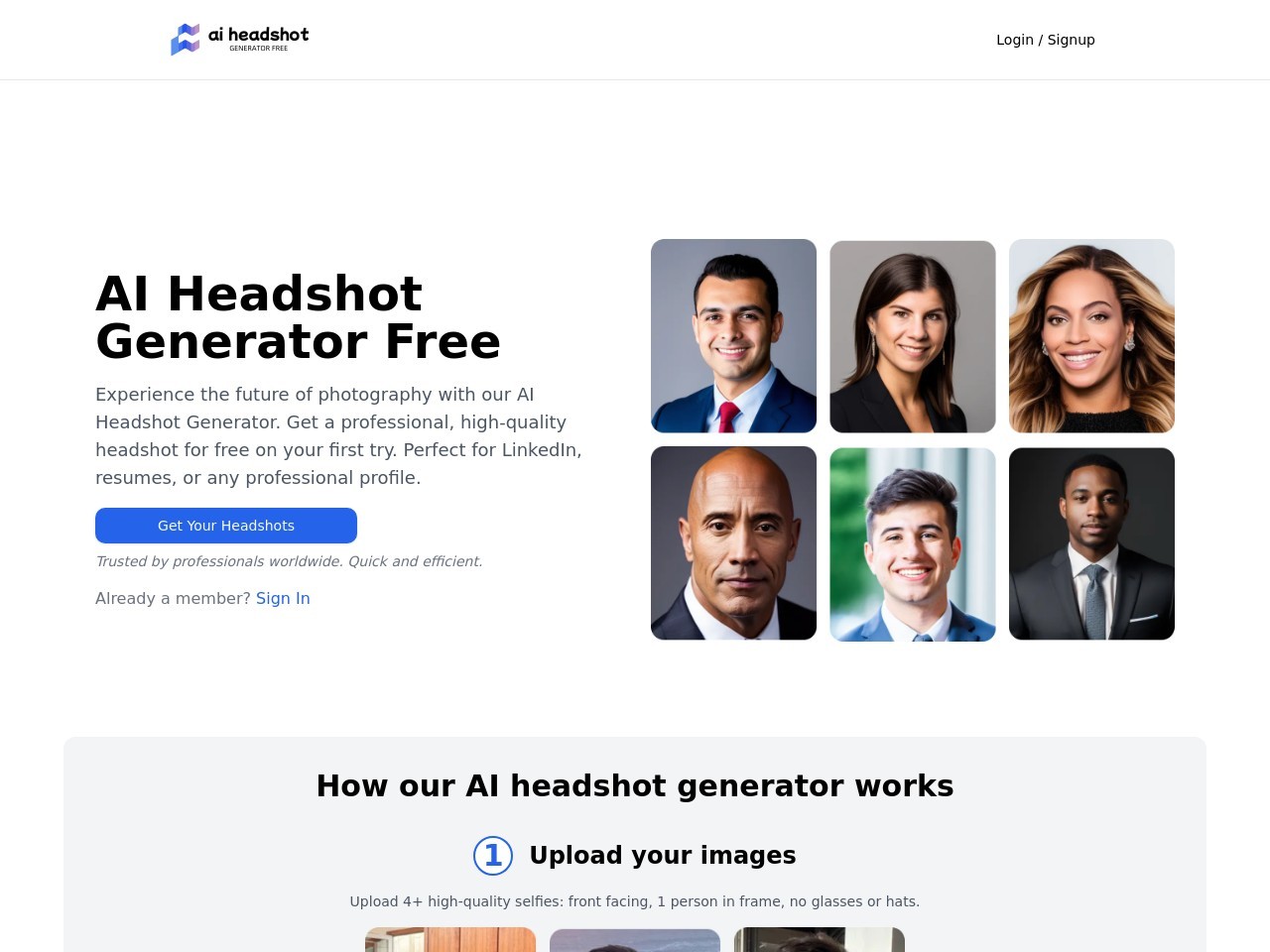 AI Headshot Generator Free