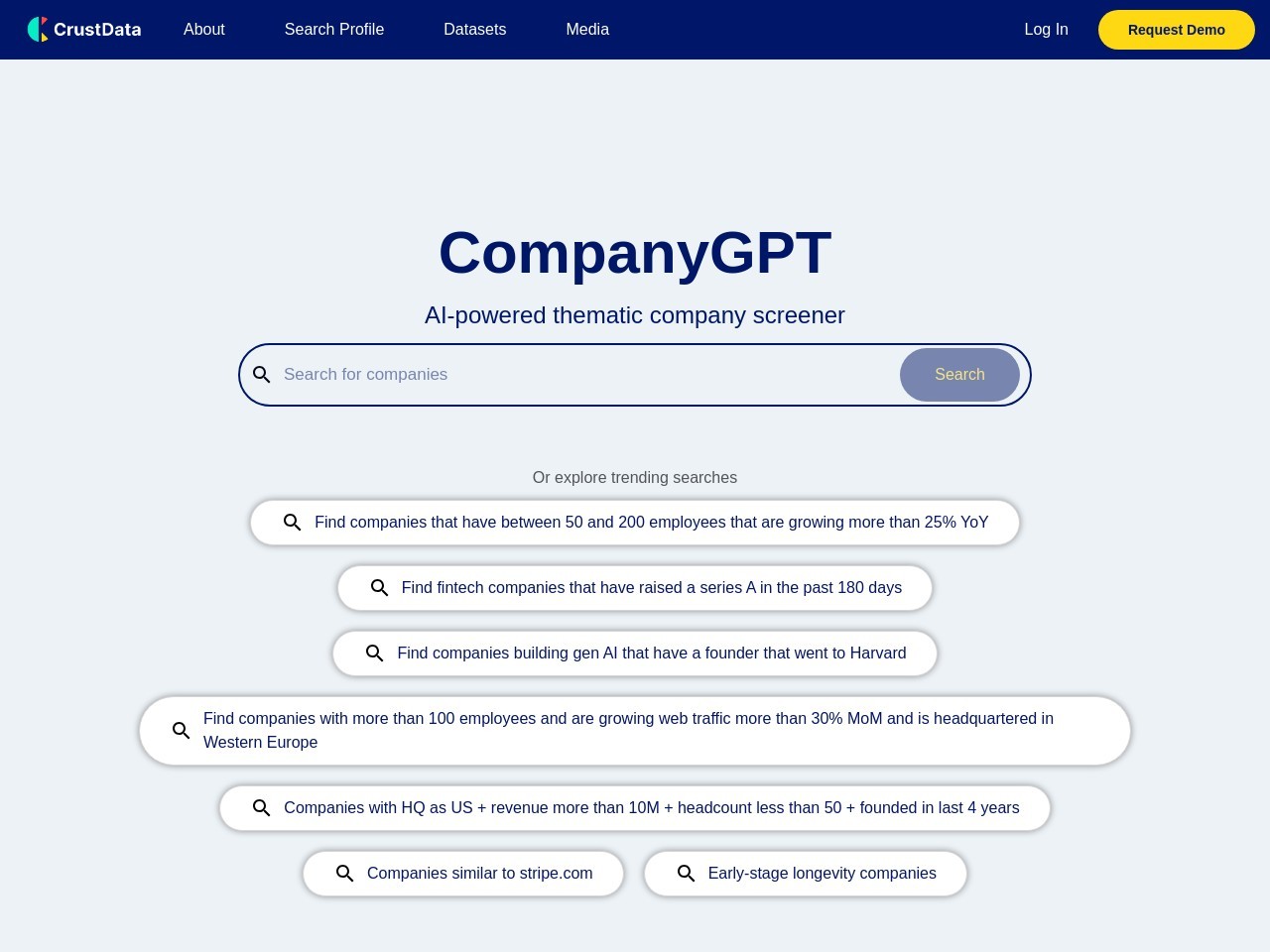 CrustData - Company GPT