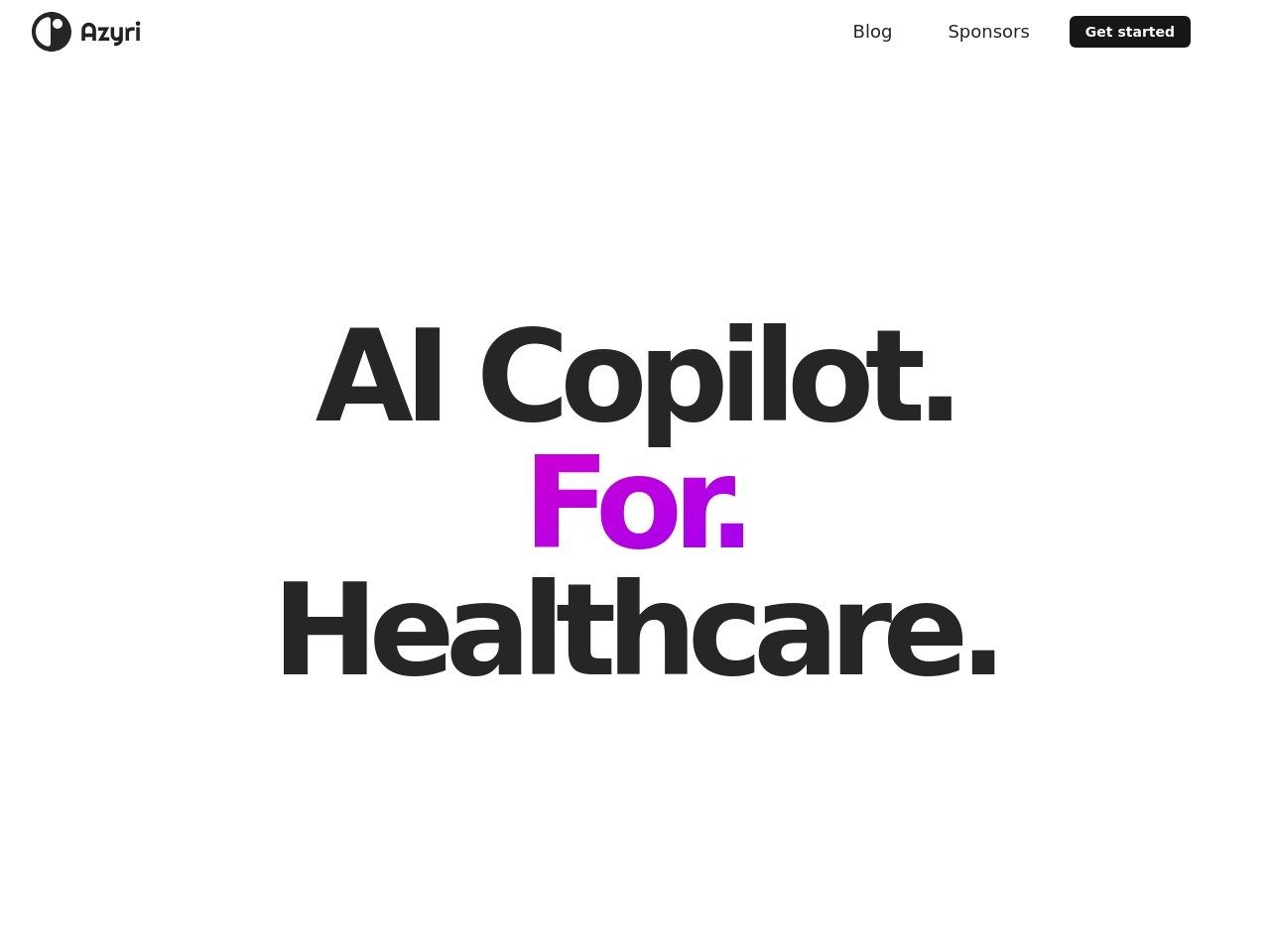 AI Co-pilot for Healthcare