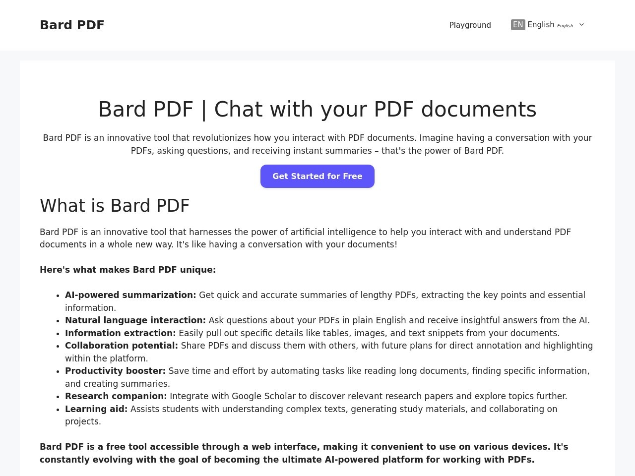 AI Bard PDF