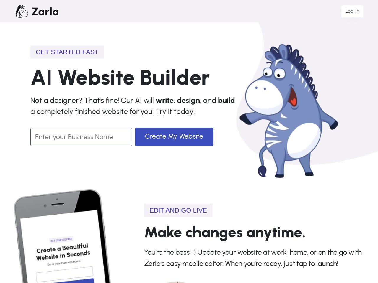 Zarla AI Website Builder