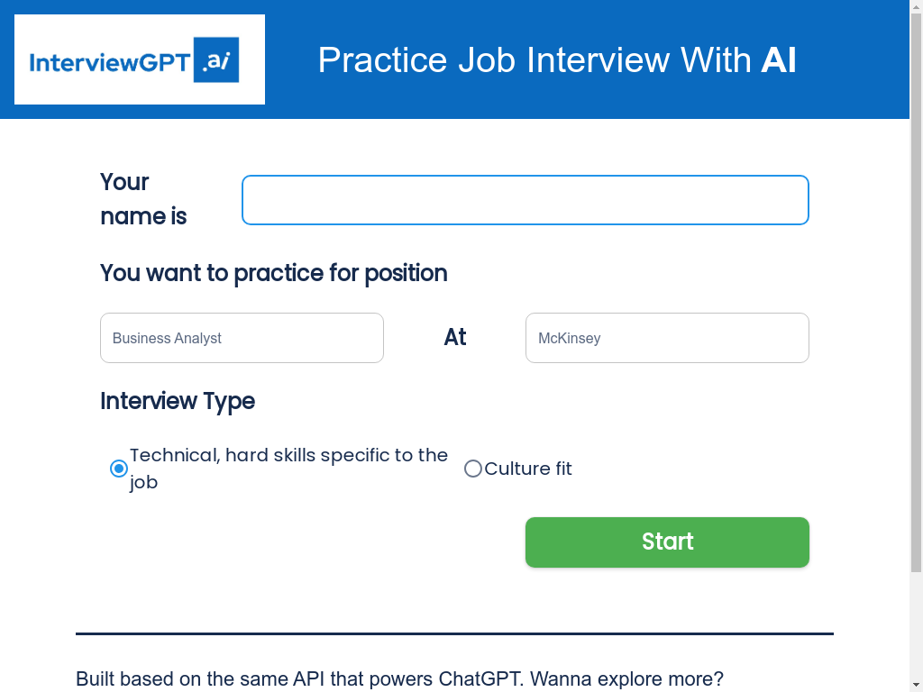 InterviewGPT AI