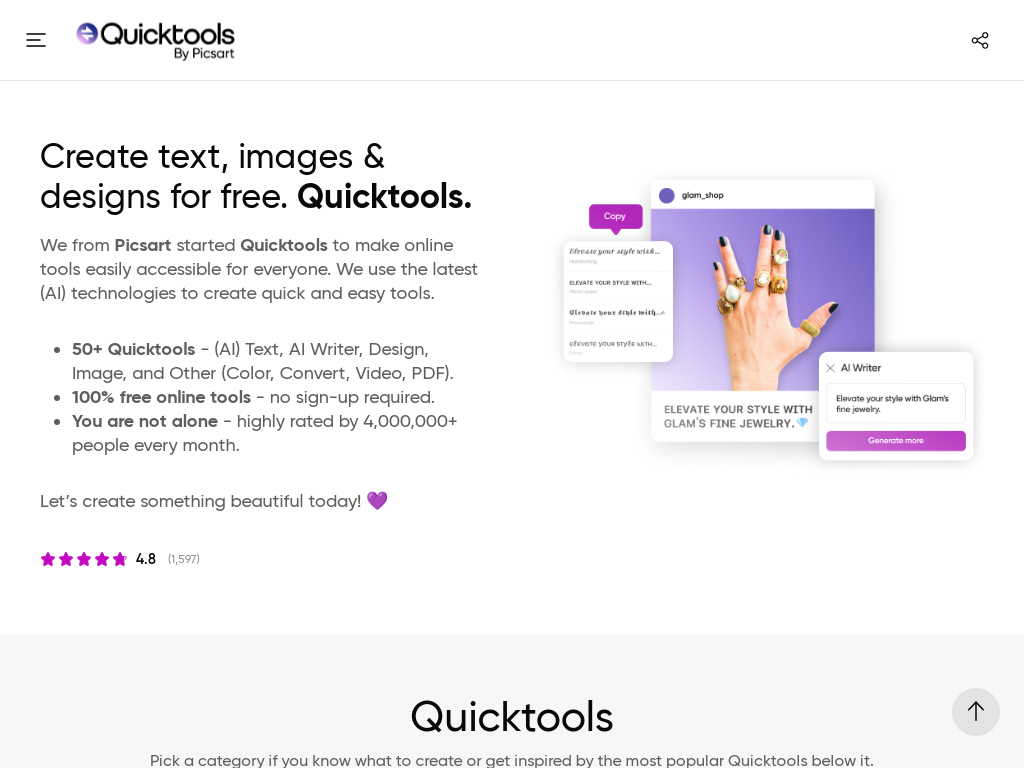 Quicktools Picsart